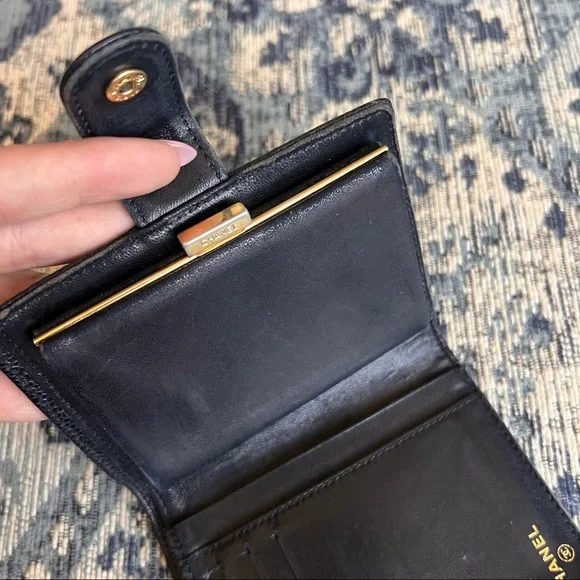 Chanel Black caviar Compact Wallet - Picture 11 of 14